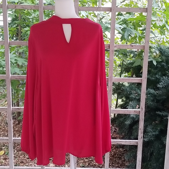 torrid Tops - TORRID Women's Red Blouse Size 4X Tie in the back
